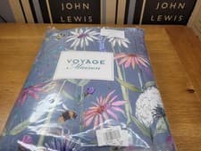 Image of Voyage Hermione Pair Lined Eyelet Curtains, Indigo W229 x Drop 274cm