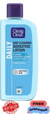 Image of Clean & Clear Deep Cleansing Lotion for Sensitive Skin, Remove Dirt 200ml