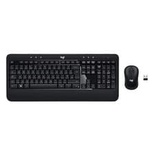 Image of Logitech Advanced Combo Wireless Keyboard and Mouse, QWERTY UK English Layout