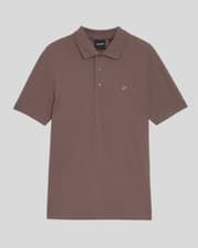 Image of LYLE & SCOTT SUPERFINE TONAL POLO SHIRT/PLUM TRUFFLE - MEDIUM SRP £60.00