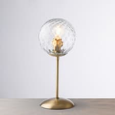 Image of Lamp, Contemporary Design Brass Table Lamp with Glass Sphere Bon-593