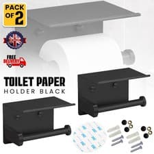 Image of Toilet Roll Holder Wall Mounted Self Adhesive Bathroom Paper Holder
