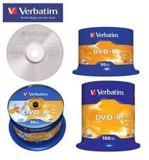 Image of Genuine Verbatim DVD-R Blank Media 16x 4.7GB Various Discs Lot Simply the BEST !