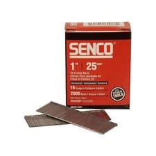 Image of Senco Straight Brad Nails Galvanised 16G x 25mm (Pack 2000)