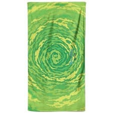 Image of Official Rick and Morty Portal All Over Pattern Beach Towel