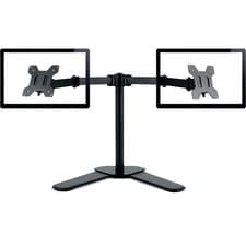 Image of DUAL SCREEN MONITOR MOUNT - 2 COMPUTER STAND 13-32" TWIN DOUBLE COMPUTER DISPLAY
