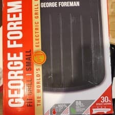 Image of George Foreman Small Fit Grill Griddle Hot Plate and Toastie Maker Machine Black