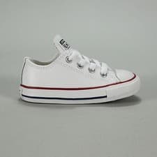 Image of Converse Toddlers/Infants Trainer Leather White Size 2,3,4,5,6,7,8,9,10.