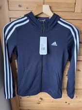 Image of ADIDAS ESSENTIALS 3-STRIPES GIRLS' HOODIE BNWT RRP£39 UK11-12Y 152cm GQ8357