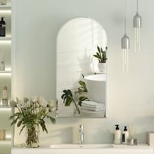 Image of Beveled Edge Bathroom Mirror Cabinets Frameless Mirrored Cabinet Wall Mounted