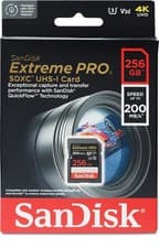 Image of SanDisk Extreme PRO 256GB SD Card, UHS-I, Class10, V30 - High Speed - RRP £83.99