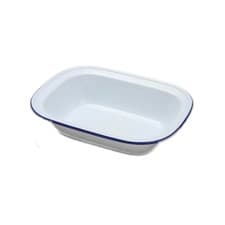Image of Nimbus Oblong Pie Dish16 x 3.5 x 12cm White/Blue ST2975