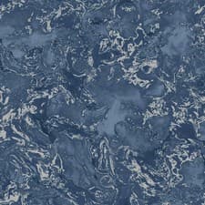 Image of Muriva Elixir Liquid Marble Swirls Metallic Wallpaper - Navy / Silver 166505