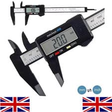 Image of 6'' LCD Digital Vernier Caliper Black Micrometer Measure Tool Gauge Ruler 150mm