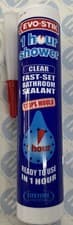 Image of Evostik 1 Hour Shower Sealant Clear Fast Set Anti Mould Sealant 310ml *new*