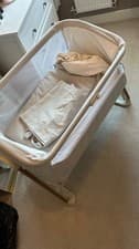 Image of Mamas And Papas Lua Fawn beside me cot