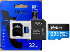 Image of Netac P500 32GB Micro SDHC Card with SD Adapter U1 Class 10 MicroSD NEW UK