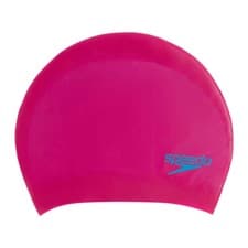 Image of SPEEDO JUNIOR SWIM CAP SILICONE MOULDED KIDS SWIMMING HAIR PROTECTION 6-14 YEARS