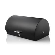 Image of Swan Serenity Bread Bin Black with Polished Steel Accents SWKA18535BLK