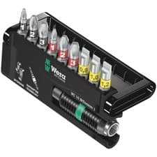 Image of Wera Driver Bit Set 10 Pieces, Hexagon, Phillips, Pozidriv, Slotted 05056374001