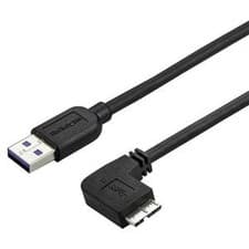 Image of Startech 0.5M 20In Slim Micro Usb 3.0 5Gbps Cable M/M Usb 3.0 A To Right-Angle M