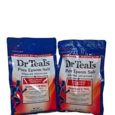 Image of 2 x Dr Teal’s Pure Epsom Salt Wellness Therapy Rosemary & Mint 1.36KG X2