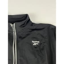 Image of Reebok Speedwick Track Jacket Black White Womens Size S Full Zip Athletic