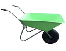 Image of Lime Wheelbarrow 85L with puncture proof wheel Gardening mucking out barrow