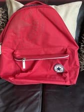 Image of Converse All Star Red Backpack Zip Opening Unisex -Excellent Condition