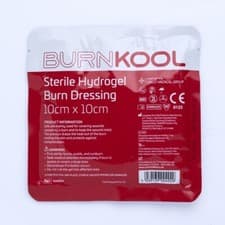 Image of First aid BurnKool Sterile Hydrogel Burn Dressing 10cm x 10cm – Ideal for Scalds