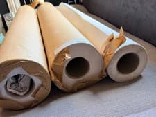 Image of 3x Extra Wide Wallpaper Rolls BN International 35m x 106cm Cream Textured