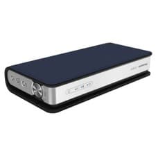 Image of Panasonic SC-NA10 7W Portable Bluetooth Wireless Speaker in Silver - blue cover
