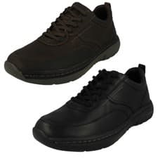 Image of Mens Clarks Leather Lace Up Smart Casual Lace Up Shoes - Clarks Pro Lace