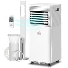 Image of HOMCOM 7000BTU Portable Air Conditioner 4 Modes LED Display Timer, White