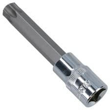 Image of T60 x 100mm Male Extra Long Torx Bit Socket 1/2in Drive CRV S2 Steel