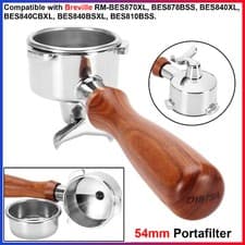Image of 1x 54mm Espresso Portafilter W/ Filter Basket Double Spout For Breville Machines