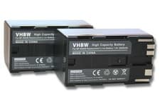Image of 2x Battery for Canon BP-975 BP-955 BP-925 BP-950G 3600mAh