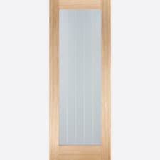 Image of Internal Suffolk Pre Finished Oak Pattern 10 Clear Glazed Doors