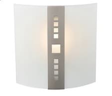Image of Glacia Wall Light Brushed Chrome Modern Indoor Sconce Lamp Fitting
