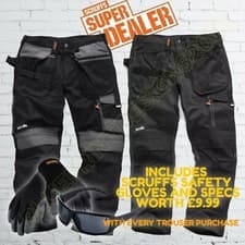 Image of SCRUFFS 3D TRADE Work Trousers HardWearing Waist ALL SIZES- INCLUDES SUMMER PACK