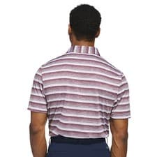 Image of adidas Golf Mens Two Colour Stripe 3 Button Sustainable Polo Shirt 26% OFF RRP