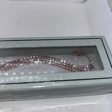 Image of Buckley London Rose Gold Tone Bracelet 3 Strand Crystals