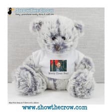 Image of 15cm Personalised Premier Mulberry Bear with Photo & Text, Gift, Keepsake, Me...