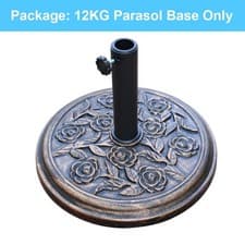 Image of 2x3m Garden Parasol Sun Shade Umbrella Rectangular Tilt Crank Base Cover Fabric