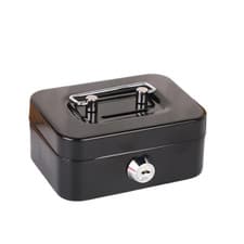 Image of Metal Lockable Cash Box with Key Storage Box  Small Change Storage