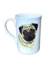 Image of BN Pug China Mug, Bone China Mug, Dog Gift, Pug Gift, Dog Mug,
