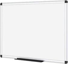 Image of Magnetic Whiteboard Silver Aluminium Frame, W90xH60CM