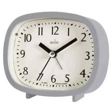 Image of Acctim Hilda Analogue Alarm Clock Non Ticking Sweep Crescendo Alarm Backlight