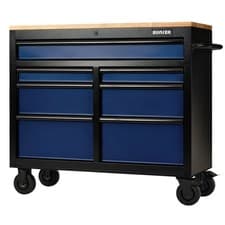 Image of BUNKER Blue Roller Tool Cabinet Workbench 7 Drawer 41" Steel 08222