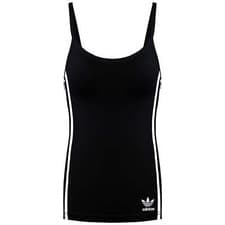 Image of Adidas Sportswear Fit Logo Sleeveless Womens Black Tank Top 4A3H64_000